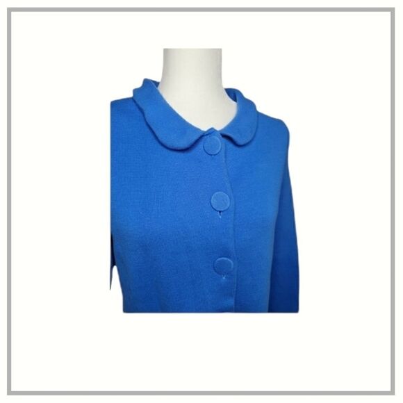 Semantiks vintage blue knit blazer size Large - Picture 2 of 5